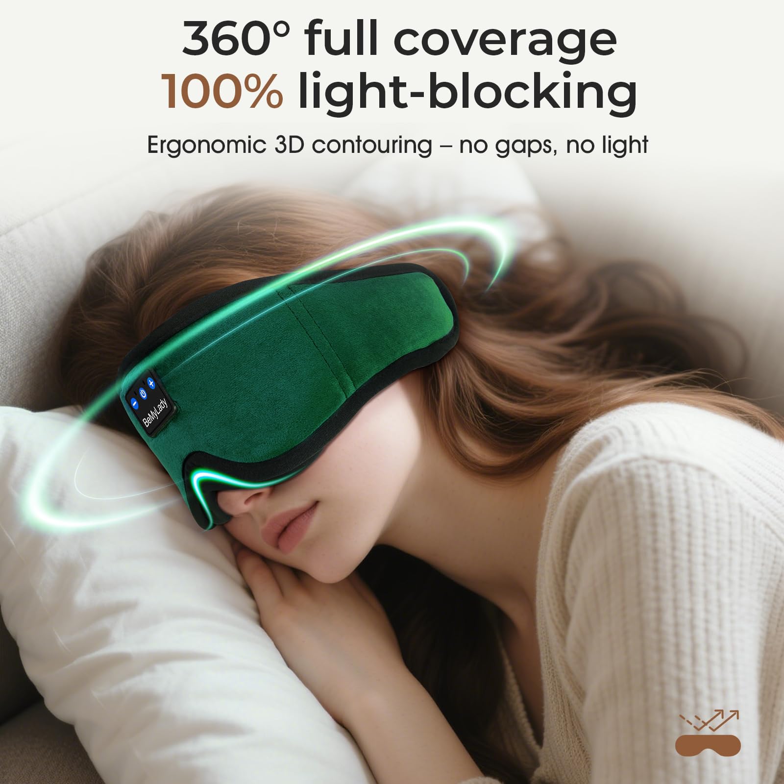 BeMyLady 3D contoured eye cups prevent pressure on lashes.