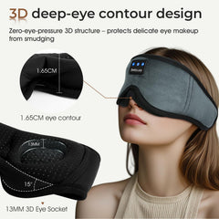 BeMyLady sleep mask headphones built-in speakers for wireless listening without bulky earbuds.