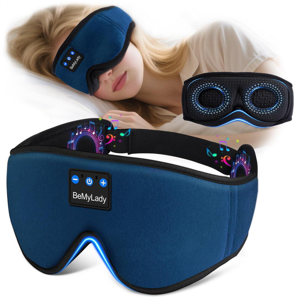 BeMyLady sleep mask headphones providing 100% blackout for travel and rest
