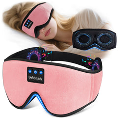 BeMyLady sleep mask headphones with 100% light blocking for undisturbed travel.