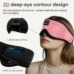 BeMyLady sleep mask headphones with built-in Bluetooth delivers wireless listening.