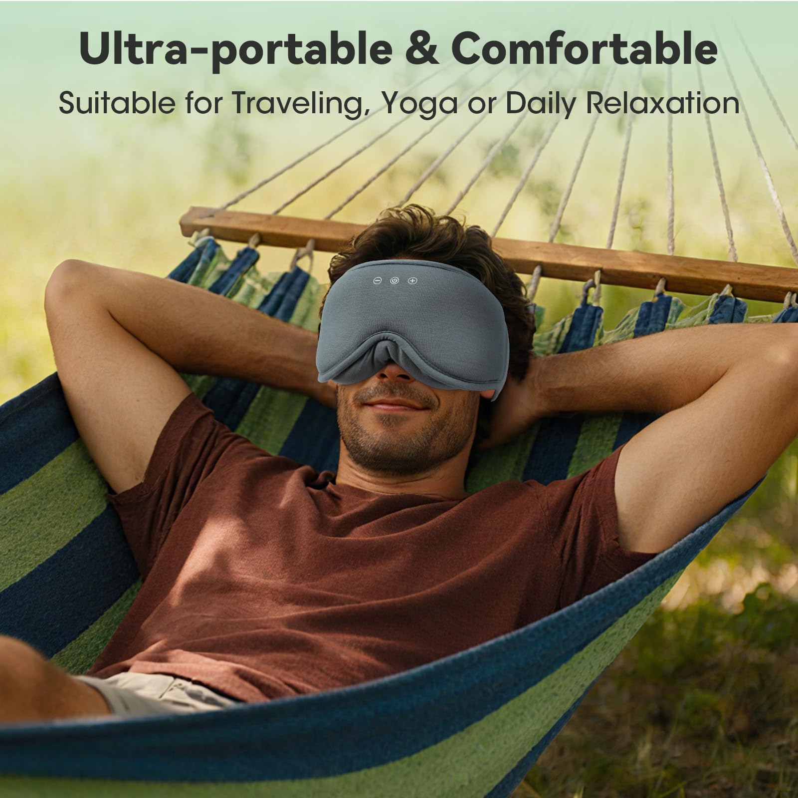 BeMyLady travel-friendly design pairs sleep mask with headphones for journeys.
