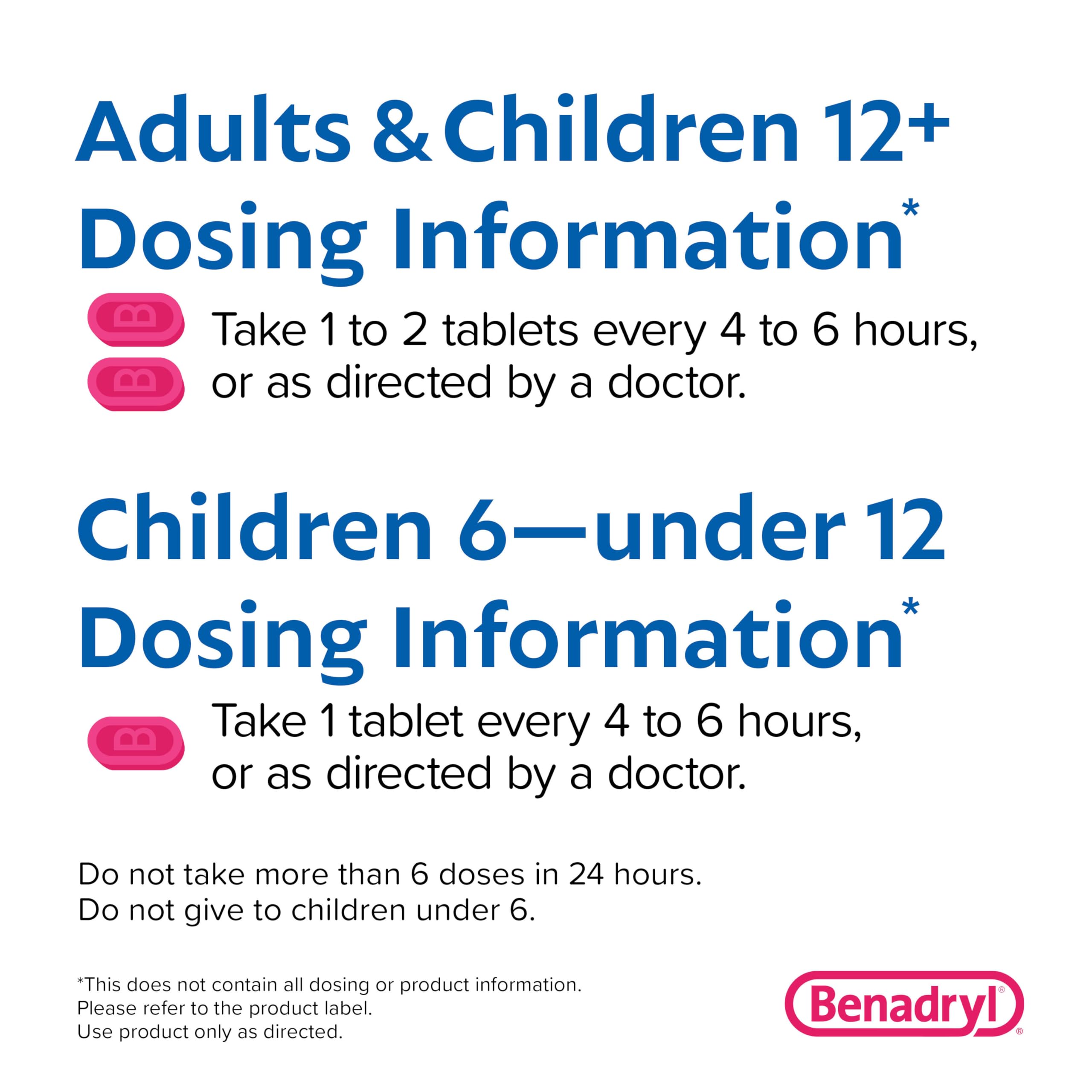 Illustration of common allergy symptoms with Benadryl