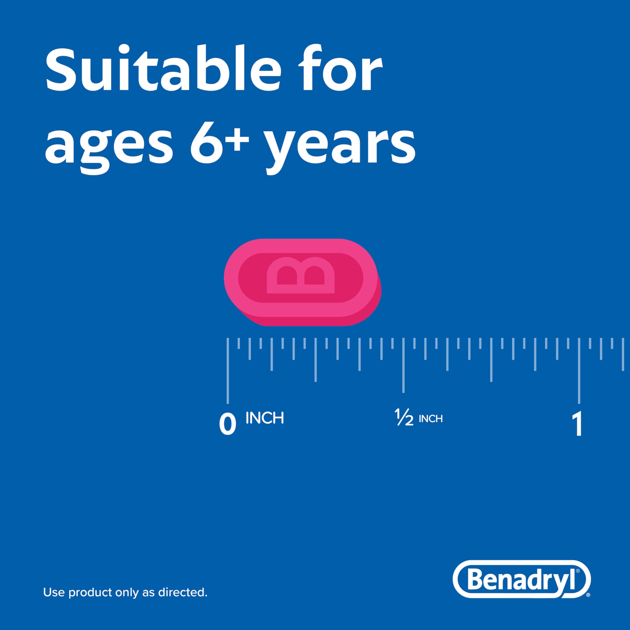 Close-up of Benadryl ULTRATAB Go Pack packaging