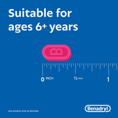 Close-up of Benadryl ULTRATAB Go Pack packaging