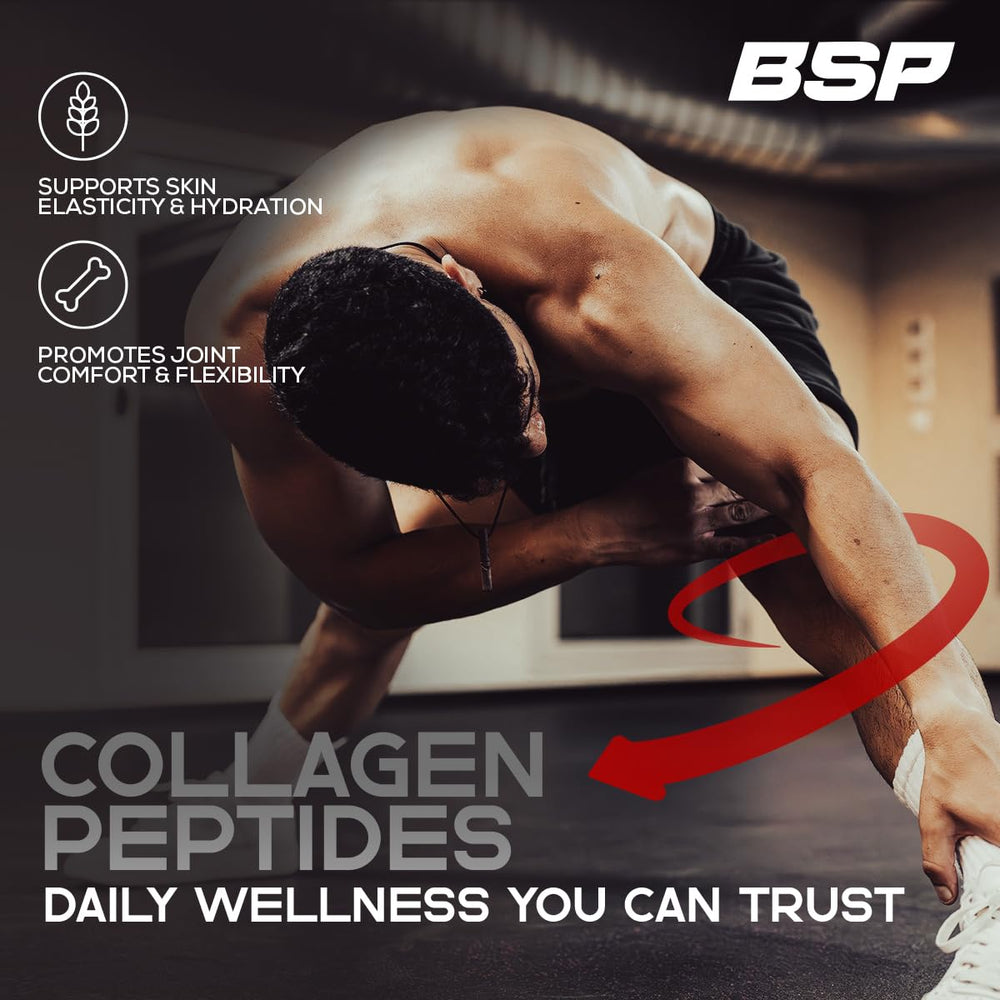 Benavidez Collagen Peptides label showing hyaluronic acid and potential skin moisture benefits.