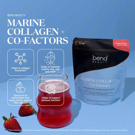 Bend Beauty Marine Collagen pour into glass showing effortless daily intake.