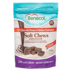 Benecol Soft Chews chocolate close-up for daily heart-healthy routine.