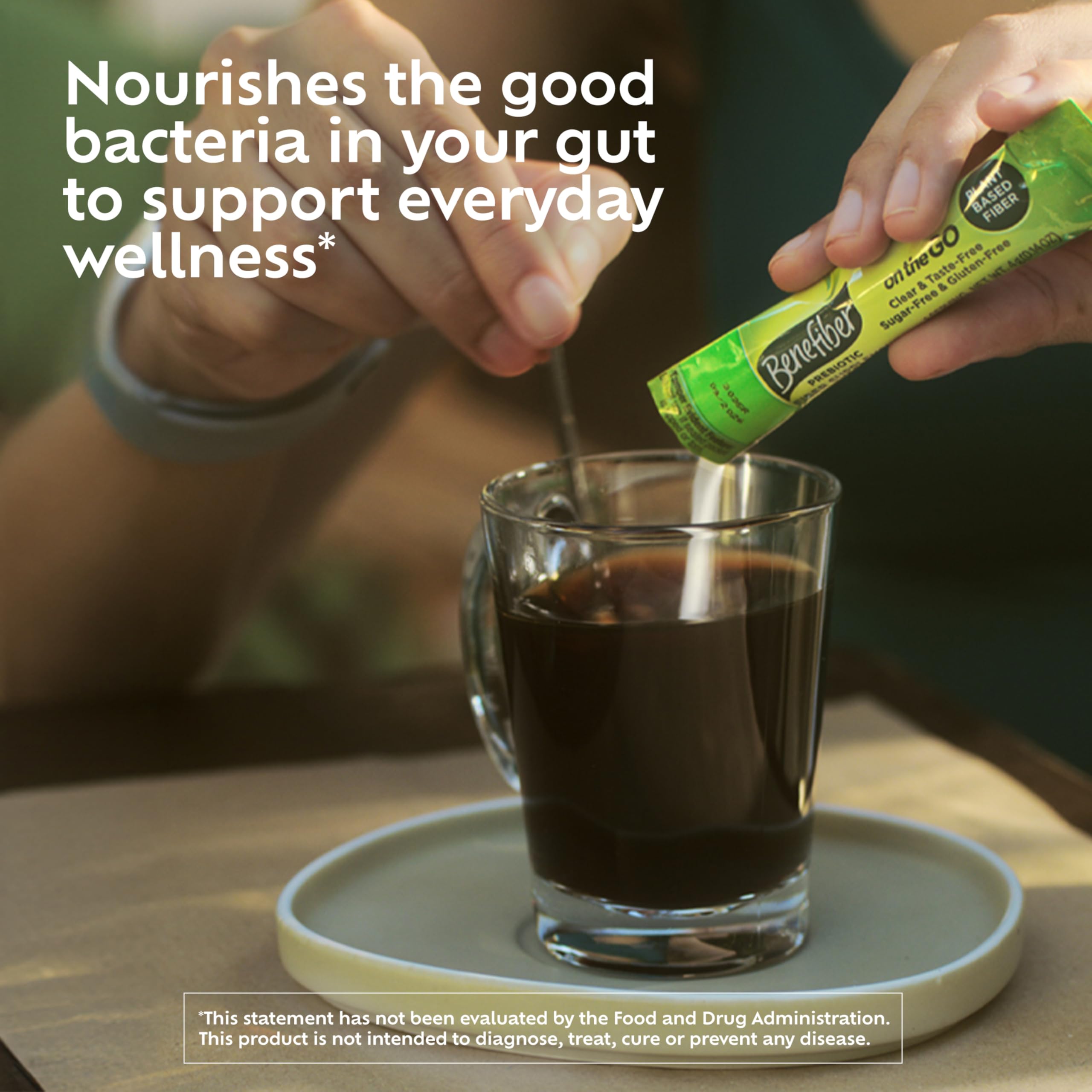 Benefiber unflavored powder blends into foods without altering taste