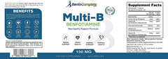 BenfoComplete Benfotiamine Multi-B bottle close-up highlights a 360-capsule supply for long-term use.
