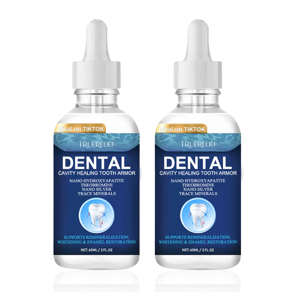 BENIX Cavity Healing Tooth Armor Liquid bottle front shows the enamel support formula for stronger enamel protection.