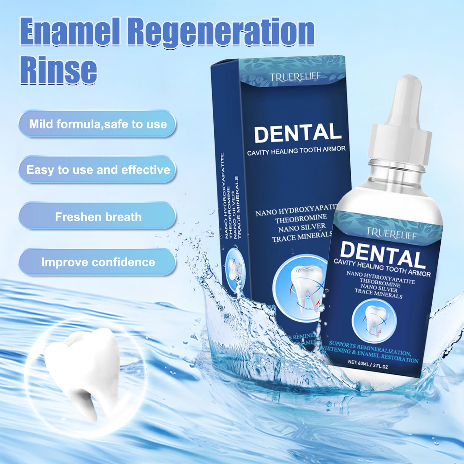 BENIX packaging alongside other dental products for convenient daily enamel support.