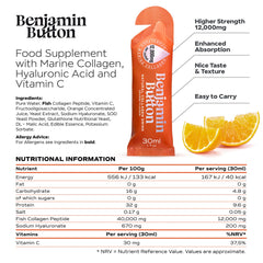 Benjamin Button compact 30ml sachet packaging for travel