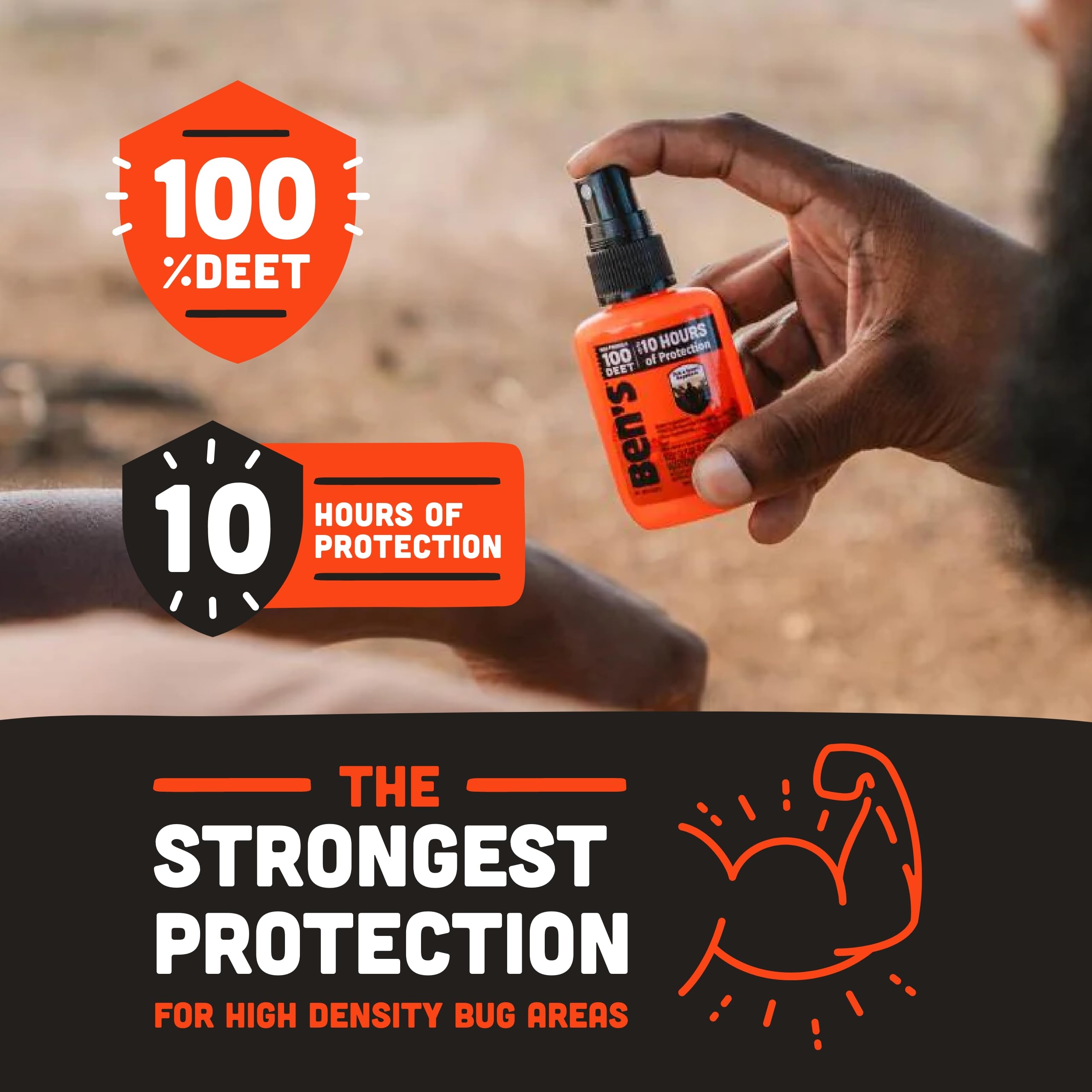Ben's 100 Tick & Insect Repellent travel-size bottle ideal for hikers.