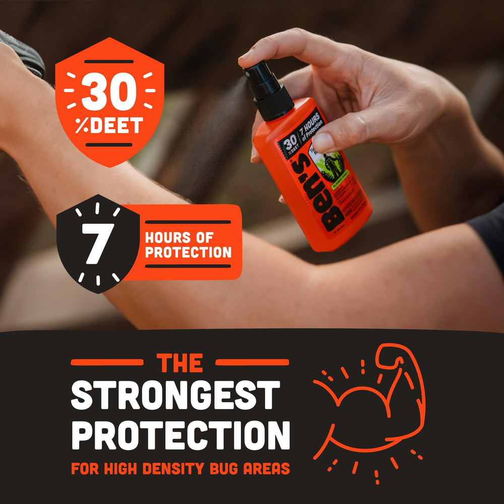 Ben's fragrance-free repellent suitable for sensitive noses during hikes.