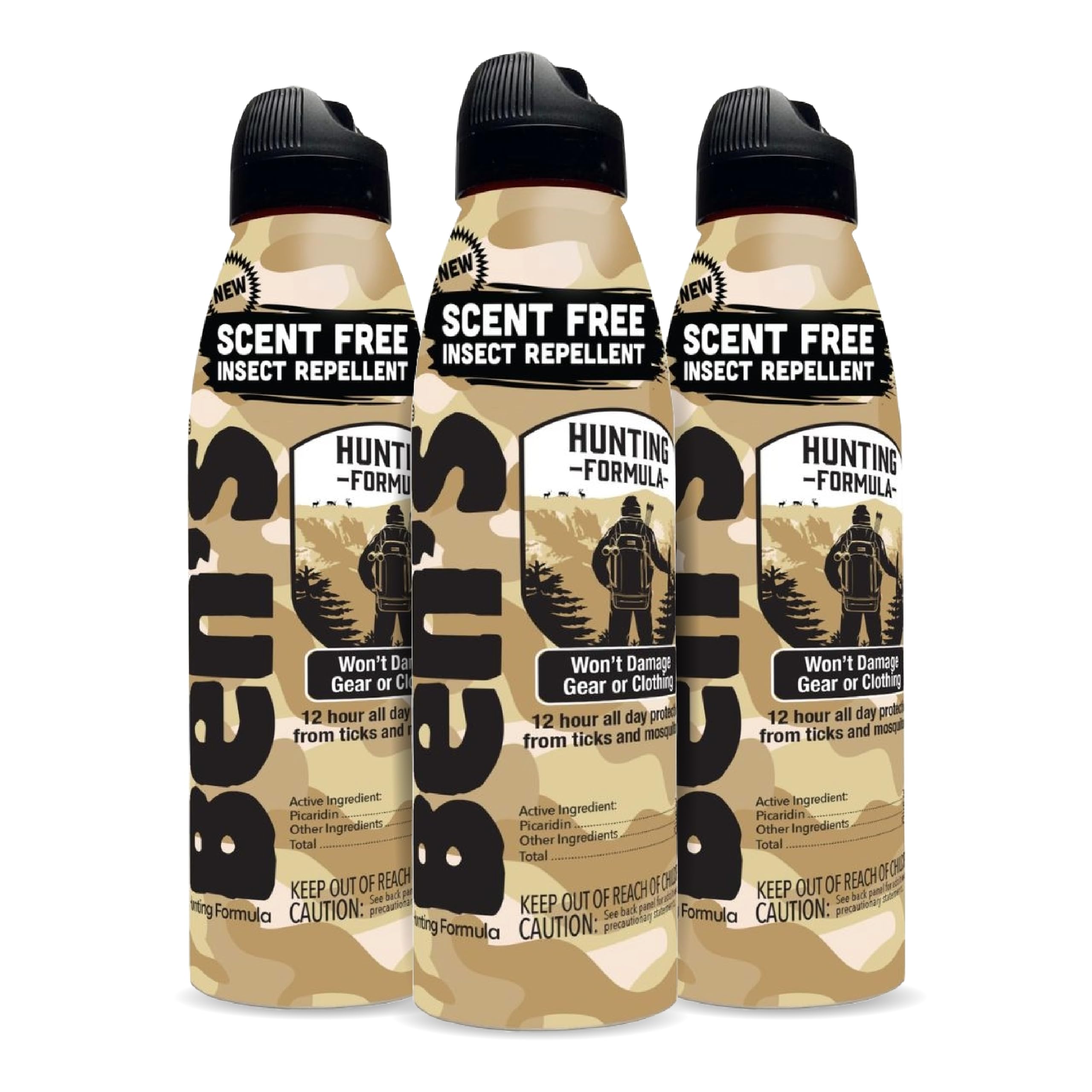 Ben's Hunting Formula 6oz bottle front view offering tick and mosquito protection.