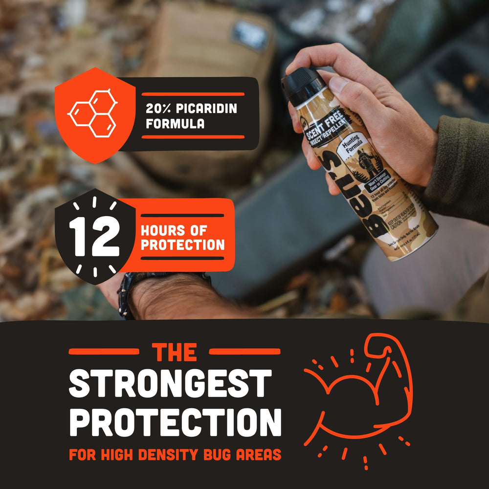 Ben's Hunting Formula upside-down spray demonstrates flexible field application.