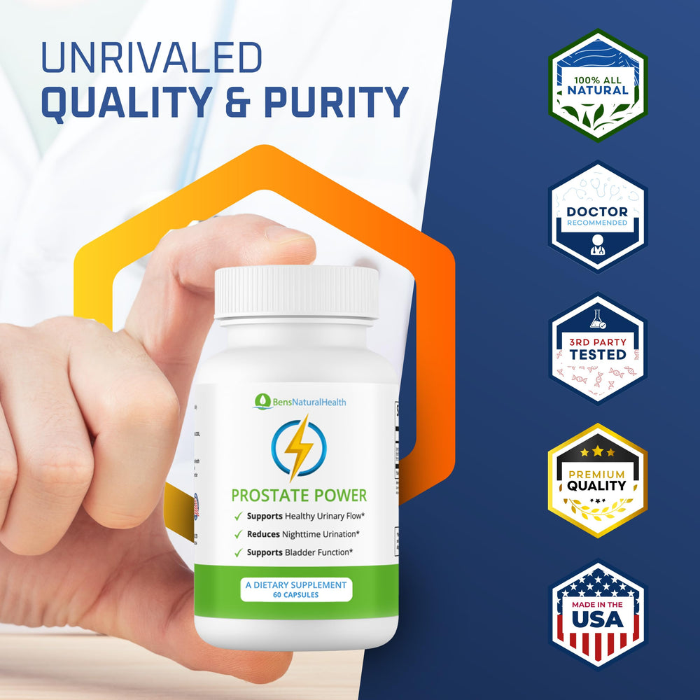 Ben's Natural Health Prostate Power boron-glycine-complex highlights hormonal balance