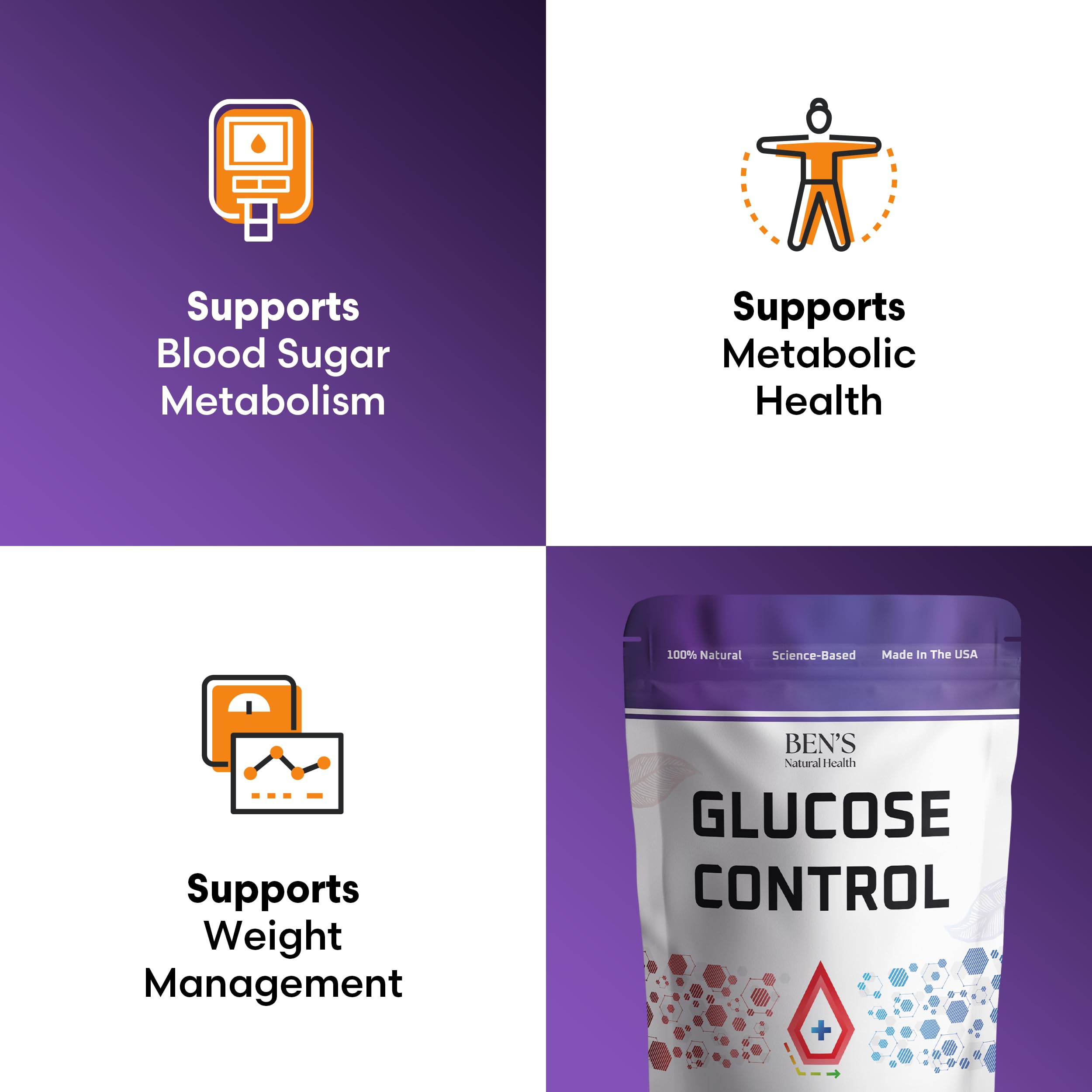 Close-up of Ben's Natural Health Glucose Control capsules highlighting berberine-rich formula