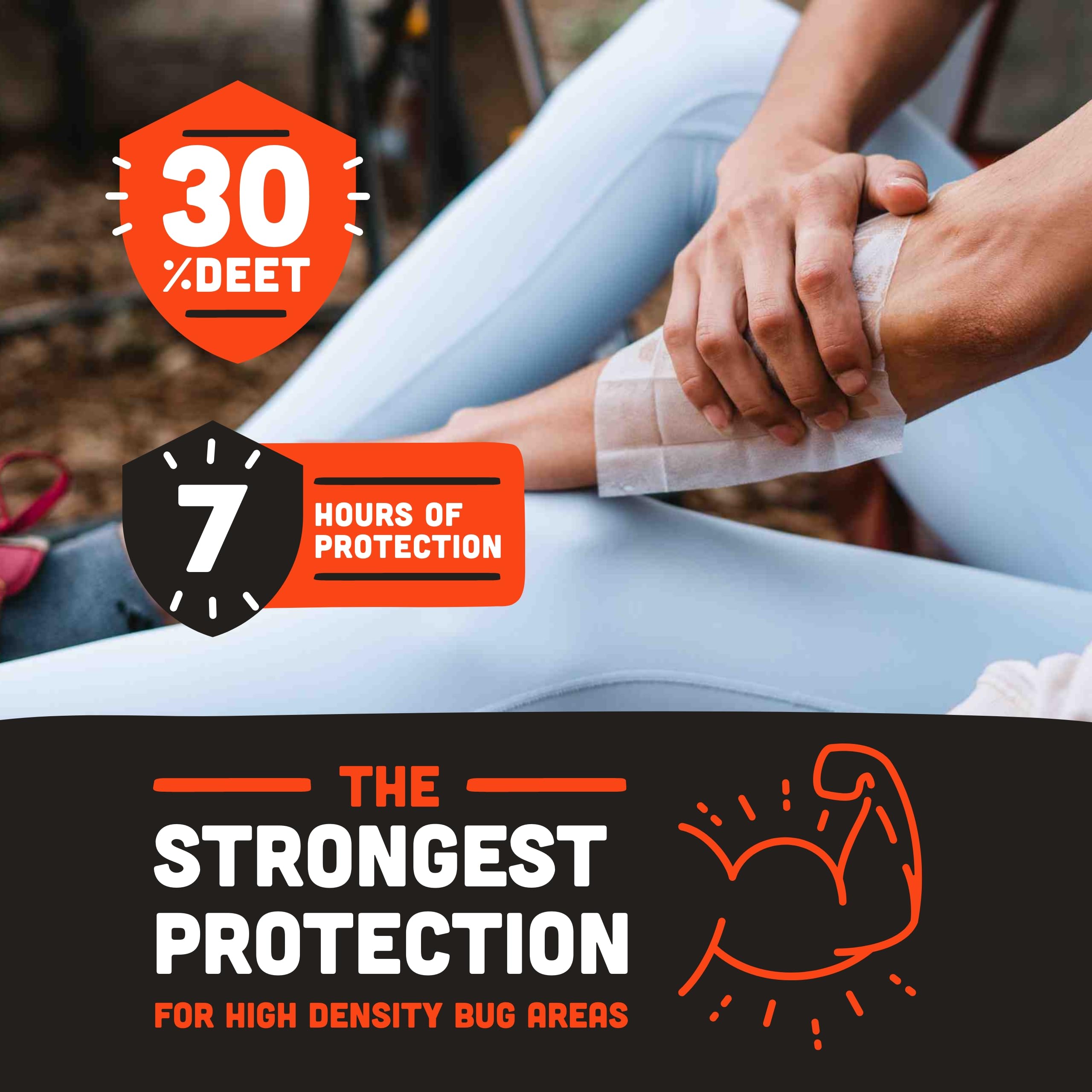 Ben's Tick & Insect Repellent Wipes travel size for TSA-friendly protection