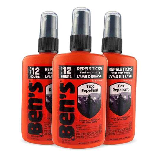 Ben's Tick Repellent bottle with pump for easy outdoor protection against insects