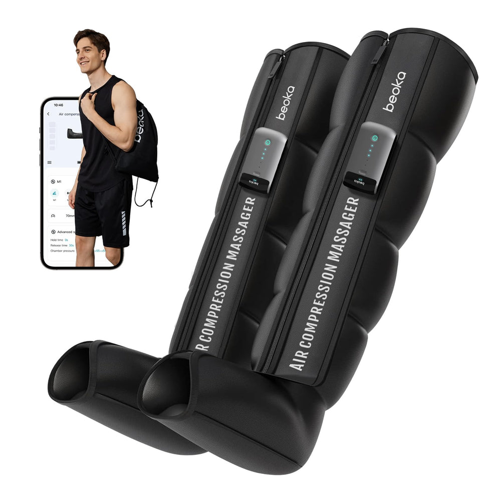Beoka leg massager with 360-degree chambers for full-leg relief and recovery.