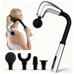 BEONISI massage gun with extended-handle for easy access to hard-to-reach areas
