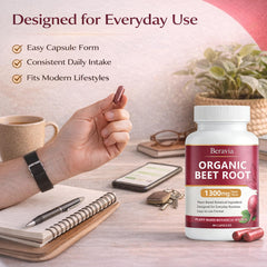 Active lifestyle image with Beravia Beet Root capsules ready for workouts