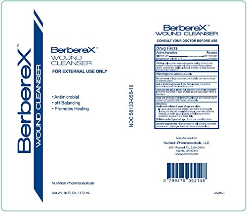 BerbereX antimicrobial wound cleanser spray-action for easy application on wounds