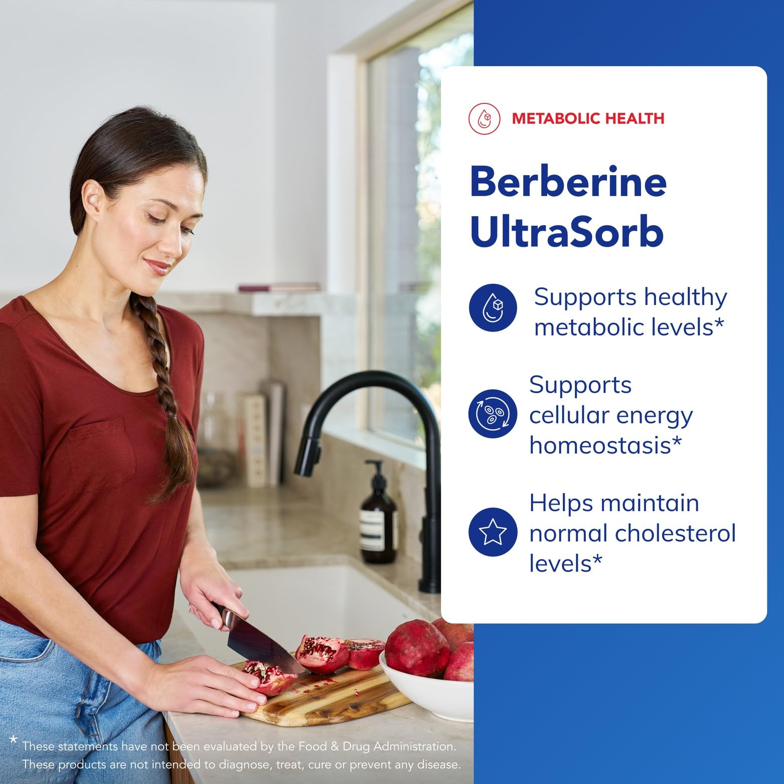 Berberine UltraSorb 550 mg label emphasizes potency and metabolic support