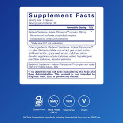 Berberine UltraSorb phytosome capsule closeup highlights high bioavailability