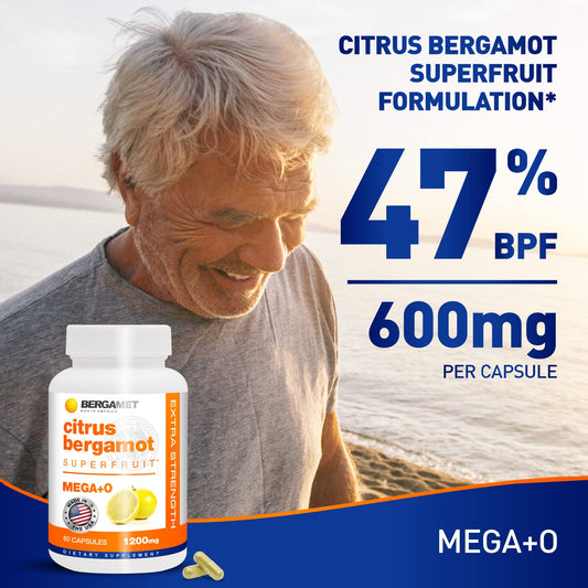 BergaMet capsules close-up showing easy-to-swallow daily use.