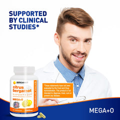 BergaMet Citrus Bergamot label highlights 80% polyphenols and BPFG content.