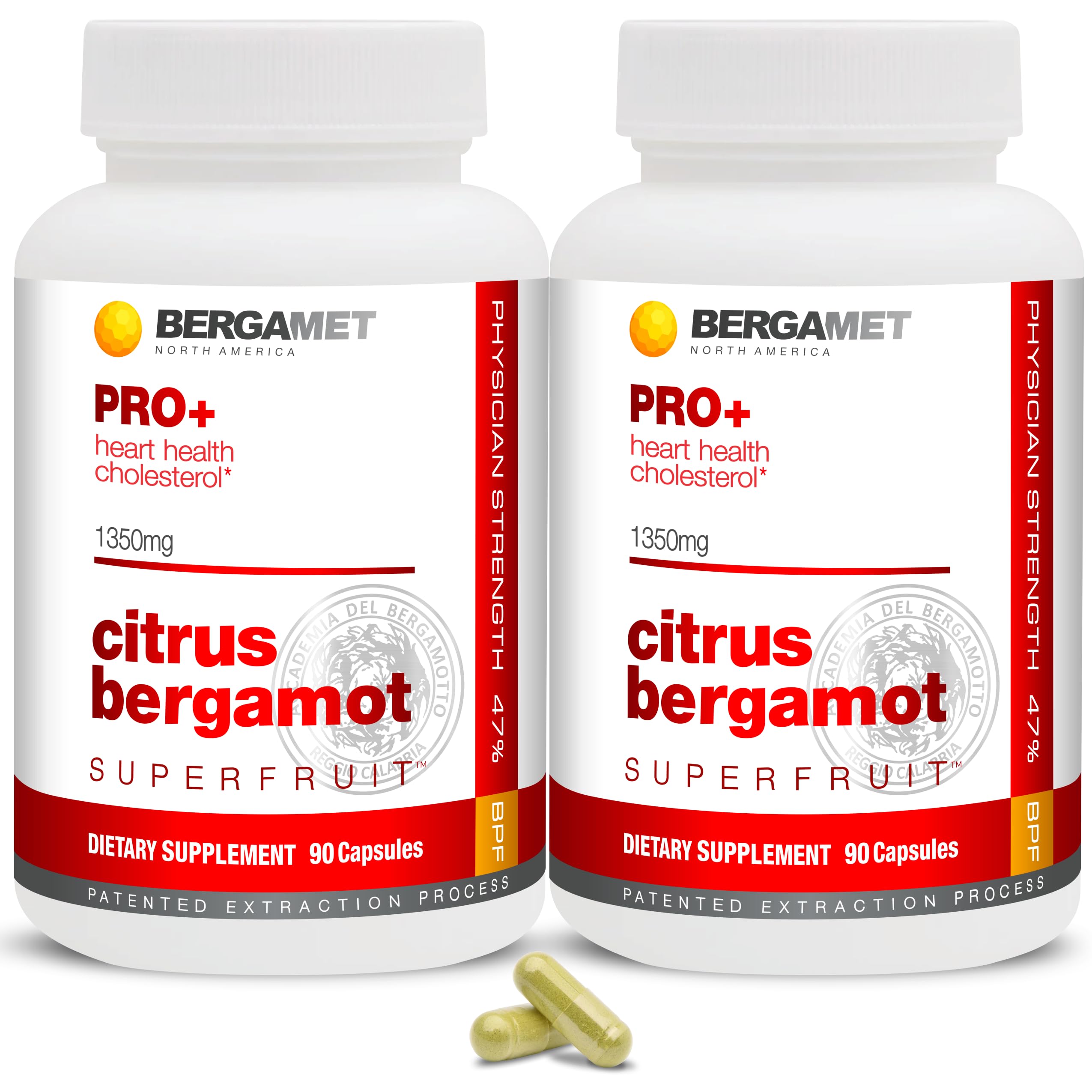 BergaMet Citrus Bergamot PRO+ bottle with olive leaf extract for daily wellness support