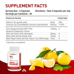 BergaMet PRO+ capsules highlight patented polyphenol extraction with 80 percent polyphenols