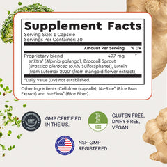 Broccoli sprout component in Berkeley Life Cognitive Support supports brain health.