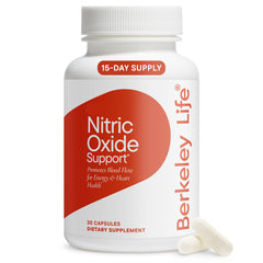 Berkeley Life nitric oxide bottle promoting daily wellness support