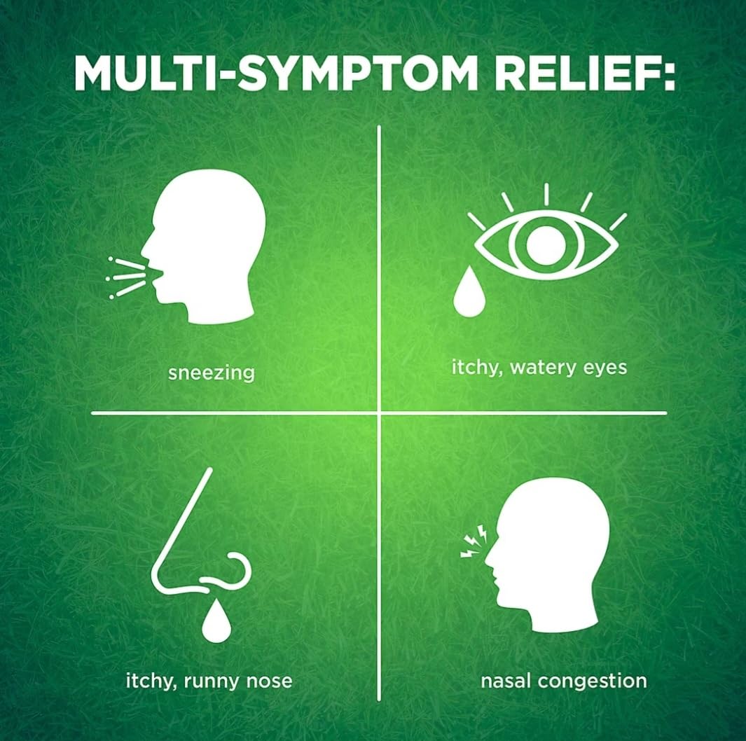 Berkley Jensen four-pack nasal spray box for steady allergy control