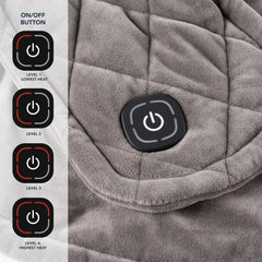 Berkshire Blanket weighted heating pad EZ Touch controller for easy heat adjustment.