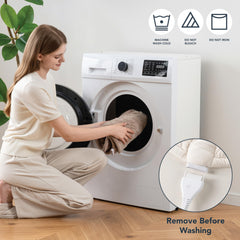 Berkshire Blanket care: detachable controller and machine wash