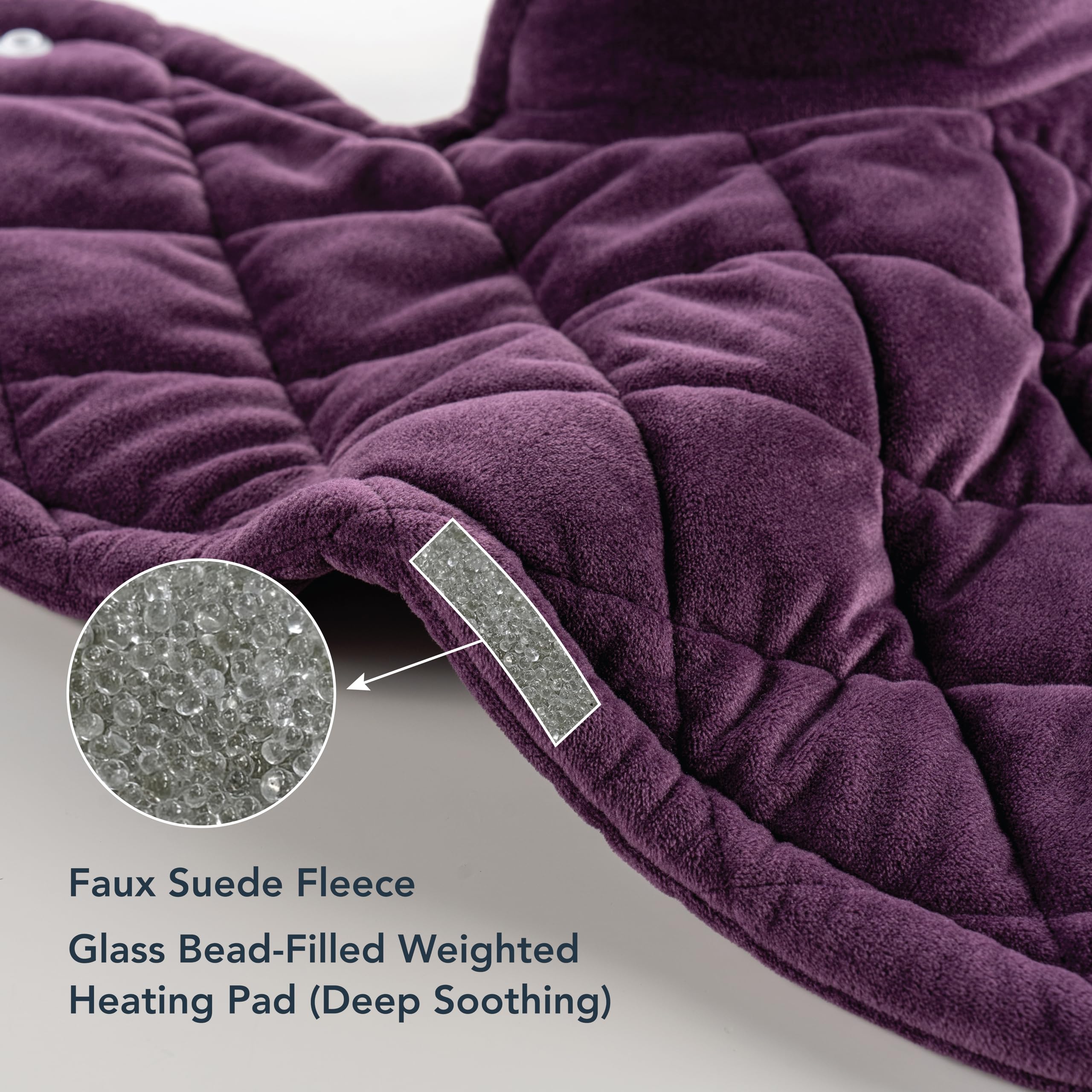 Berkshire Blanket heating pad on back with wrap-around comfort