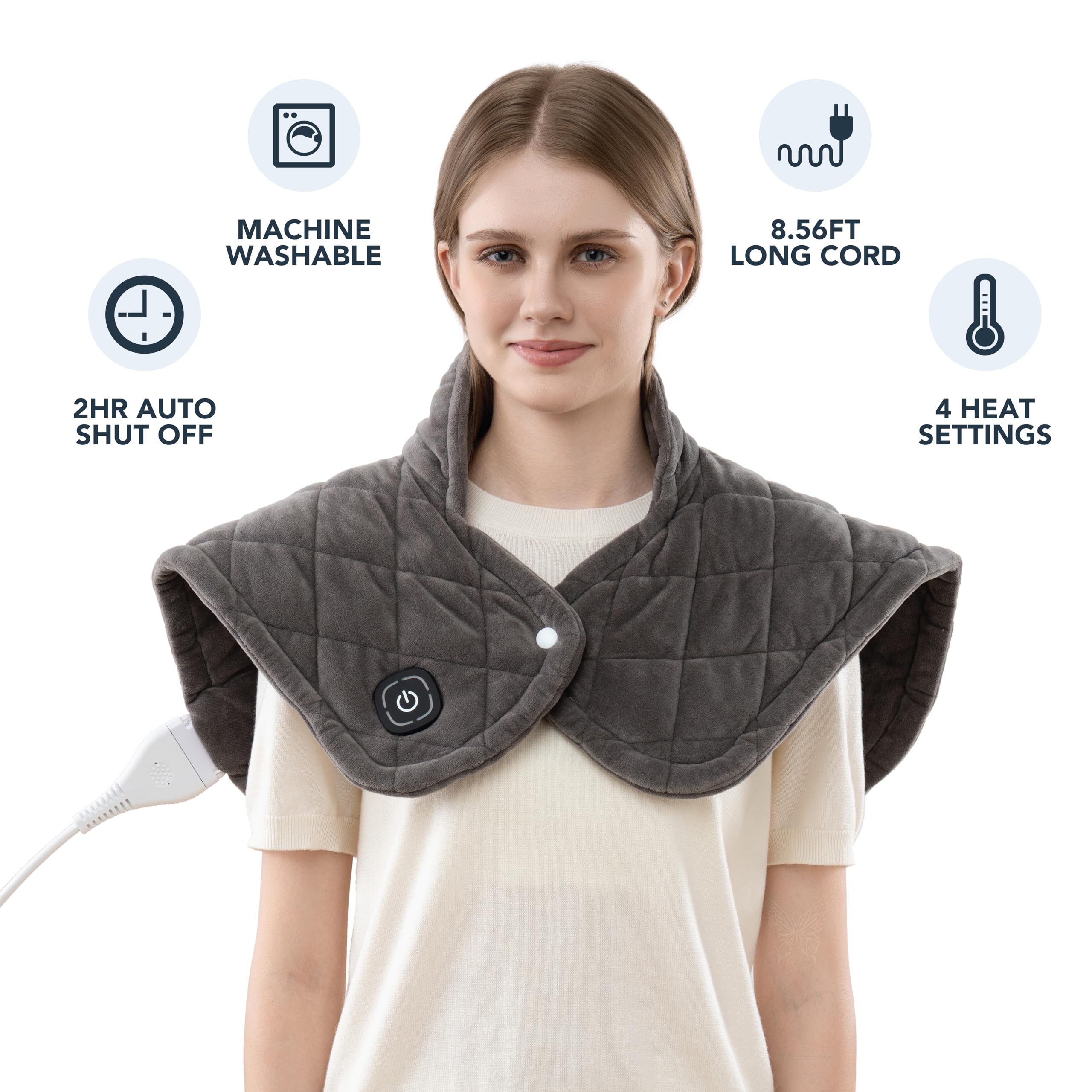 Berkshire Blanket weighted heating pad machine washable for easy care.