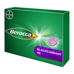 Berocca 45-tablet pack displayed on kitchen counter for busy mornings