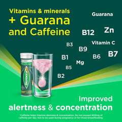 Berocca Boost close-up of tablets highlights compact energy on demand.