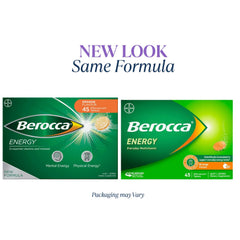 Berocca orange 60-pack packaging for an easy daily ritual.