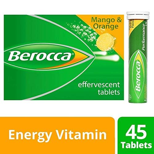 Close-up of Berocca Orange tablet showing crisp texture