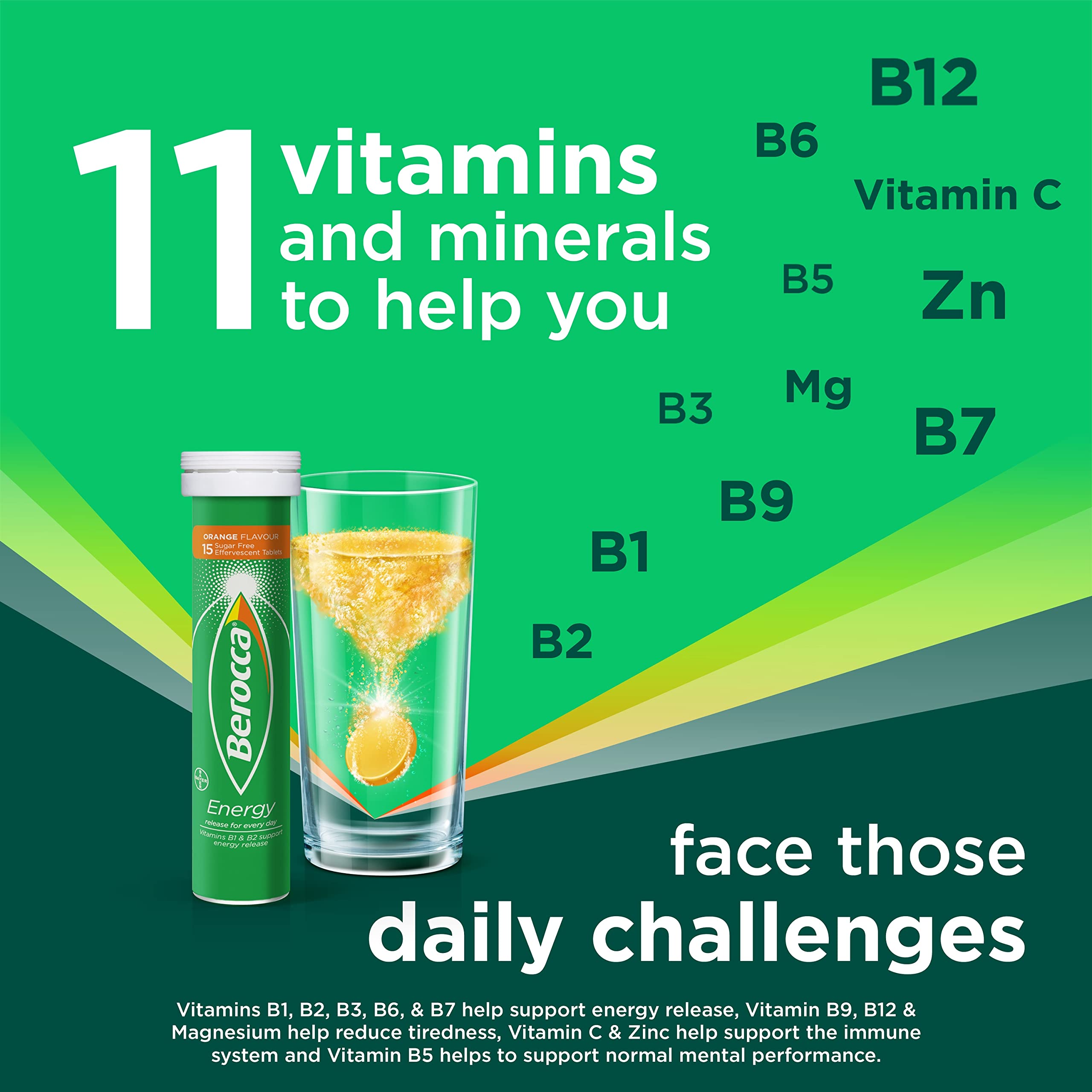 Berocca vegan sugar-free label and ingredients