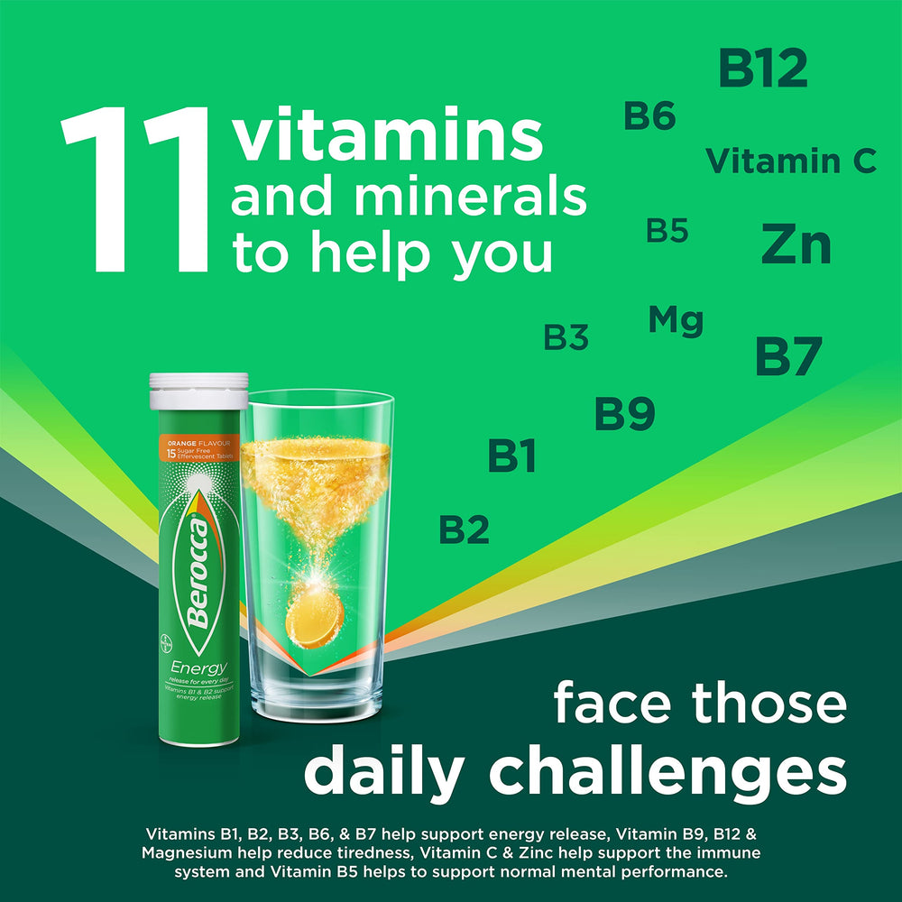Berocca vegan sugar-free label and ingredients