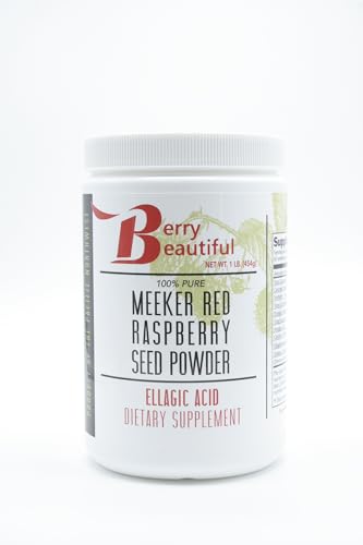 Berry Beautiful Meeker seed powder scoop beside jar for smoothies