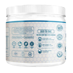 Berry Gen Colostrum Max powder texture close-up.